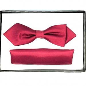 Mucha z poszetką bordowa