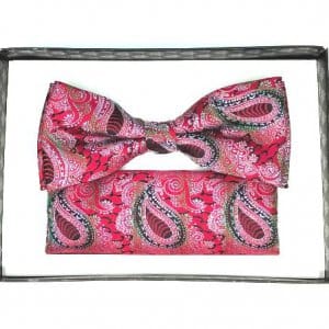 Mucha z poszetką Czerwono zielona