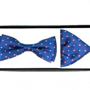 Mucha z Poszetką Granatowa Wzorek