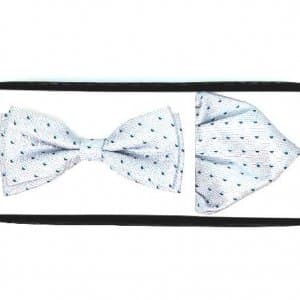 Mucha z Poszetką Szara Wzorek