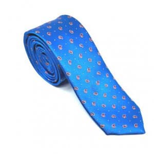 Elegancki Krawat Niebieski Łezki