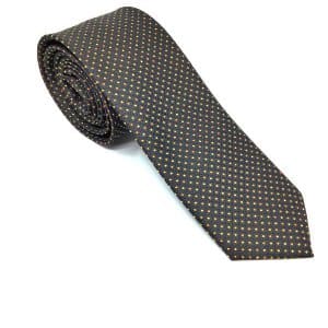 Elegancki Krawat Czarny w Kropki