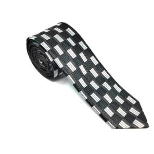 Elegancki Krawat Czarno Biały