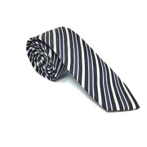 Elegancki Krawat Paski Granat