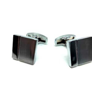 Spinki do mankietów kwadratowe srebrne