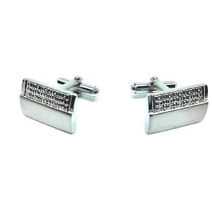 Spinki do mankietów srebrne błyszczące