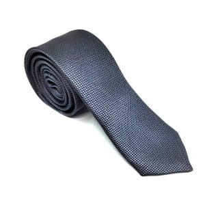 Elegancki Krawat Grafitowy Gładki