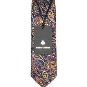 Krawaty Elegancki Krawat Brązowo Granatowy