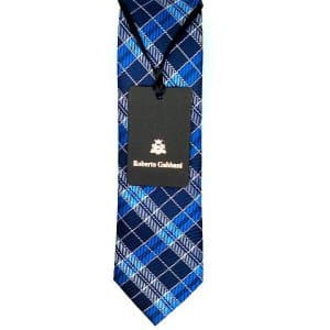 Krawaty Elegancki Krawat Niebieska Krata