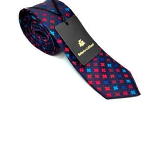 Krawaty Elegancki Krawat Granatowy Krzyżyki