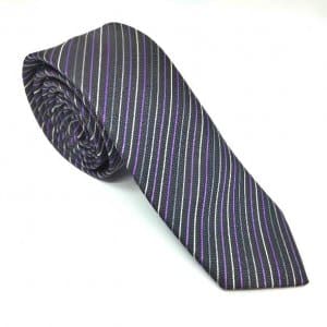 Elegancki Krawat Czarny Paski