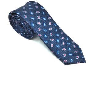 Elegancki Krawat Granat Łezki