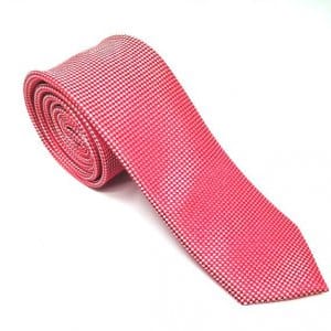 Elegancki Krawat Malinowy Szachownica