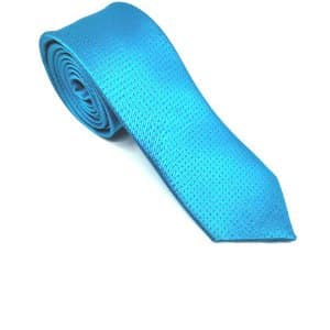 Krawaty Elegancki Krawat Błękitny Pomarańczowe Kropeczki