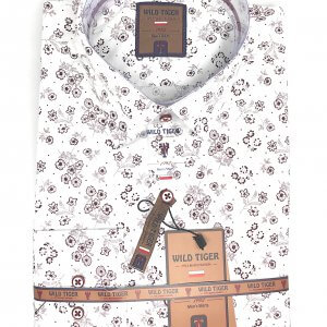 Koszula Męska Bordowe Kwiatki