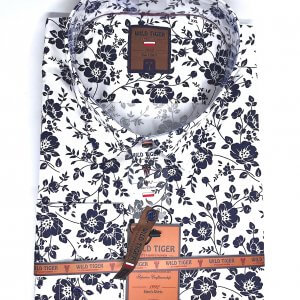 Koszula Wild Tiger Róże Granat