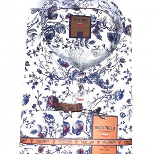 Koszula Wild Tiger Róże Bordo