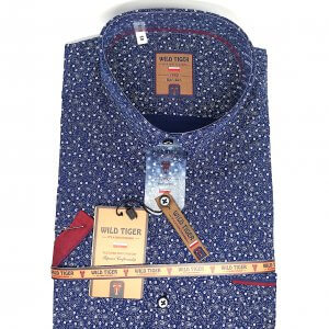 Koszula Męska Białe Kwiatki