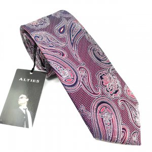 Elegancki Krawat Róż Wzór