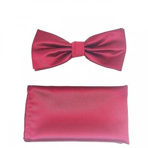 Mucha z Poszetką Bordowa