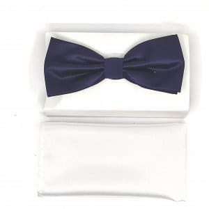 Mucha z Poszetką Granatowa