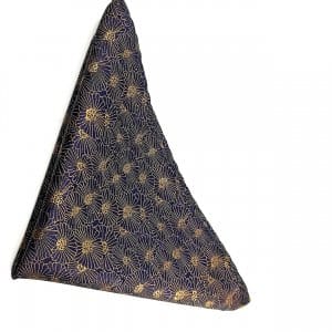 Poszetka Granatowa Złote Kwiaty