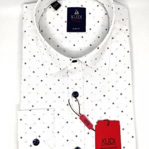 Koszula Bordowo Granatowy Wzór