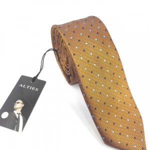 Elegancki Krawat Miedziany Kropki