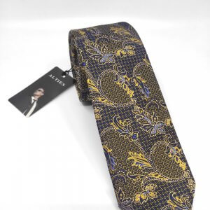 Elegancki Krawat Złoty Wzór