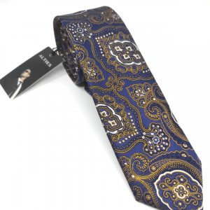 Elegancki Krawat Złoty Turecki