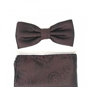 Mucha z Poszetką Brązowa