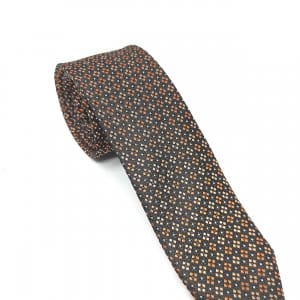 Krawaty Elegancki Krawat Pomarańczowe Kwadraty