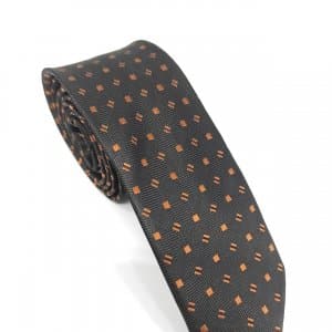 Elegancki Krawat Brązowe Kwadraty