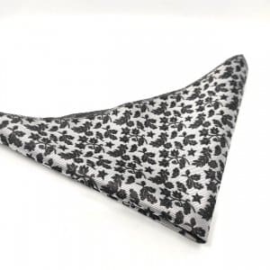 Poszetka Czarne Kwiatuszki