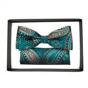 Mucha z Poszetką Zielona Wzory