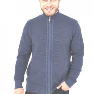 Sweter na zamek niebieski