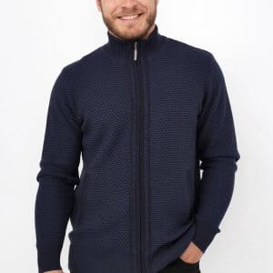 Sweter na zamek granatowy