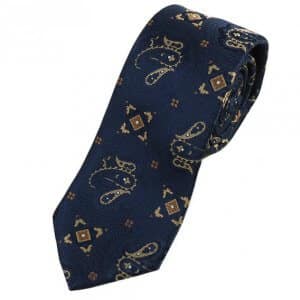 Elegancki Krawat Brązowy Wzorek