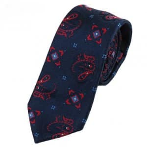 Krawaty Elegancki Krawat Czerwony Wzorek