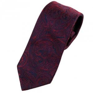 Krawaty Elegancki Krawat Granat Bordo