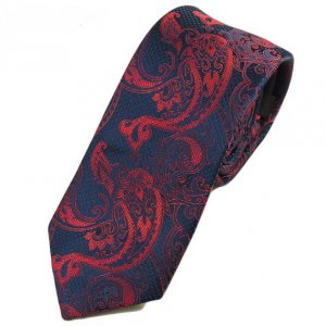 Elegancki Krawat Bordo Wzór