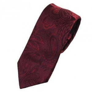 Krawaty Elegancki Krawat Bordowy