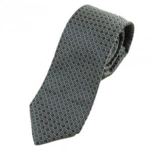 Elegancki Krawat Popiel Kółka