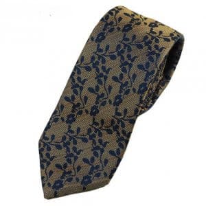 Krawaty Elegancki Krawat Złoty Wzorek