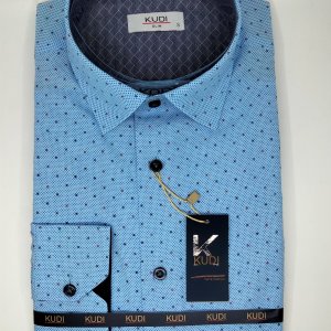 Koszula Męska Niebieska Kropki