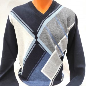 Swetry Sweter Wzór Geometryczny 1