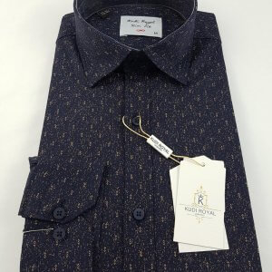 Koszula Kudi Granatowa Wzór