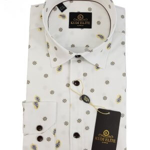 Koszula Kudi Elite Żółty Wzór