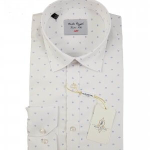 Elegancka Koszula Niebieskie Kwiatuszki