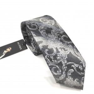 Dodatki Elegancki Krawat Czarno Szary